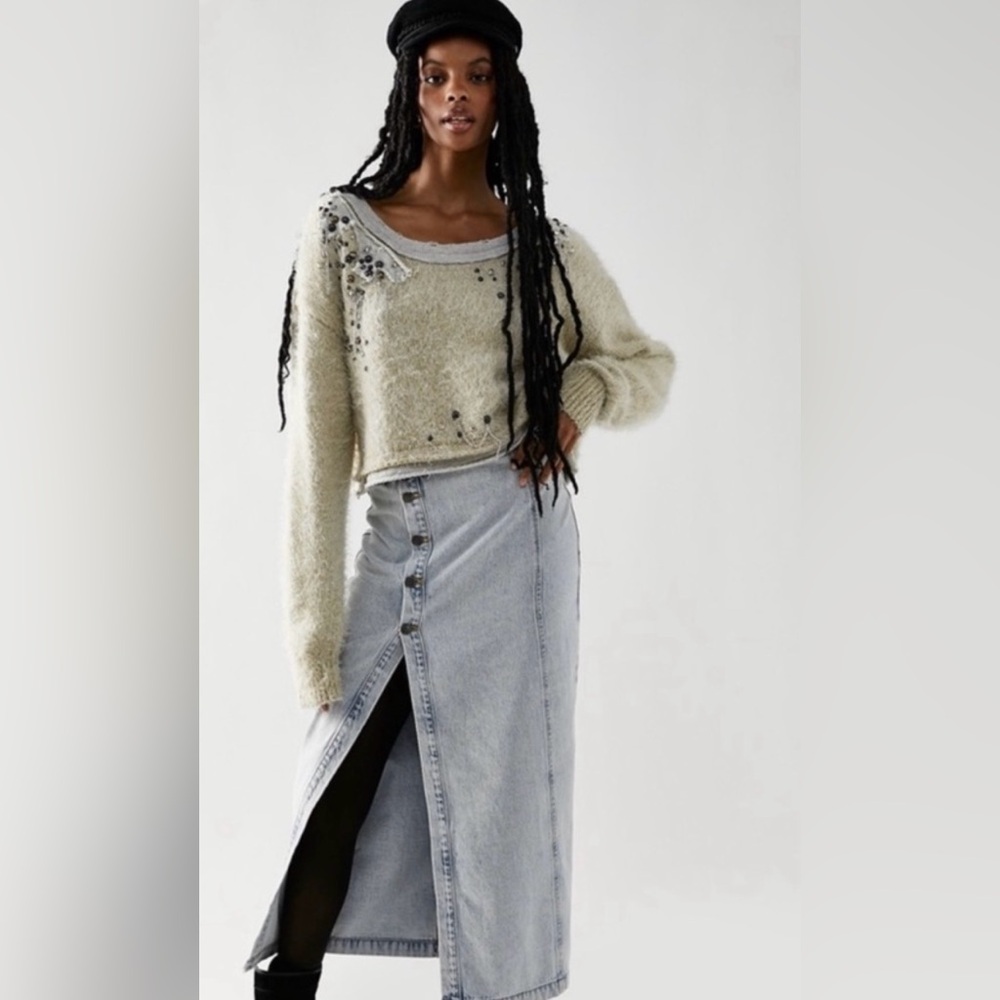 Free People 
Glam Embellished Pullover NWOT - Picture 5 of 5